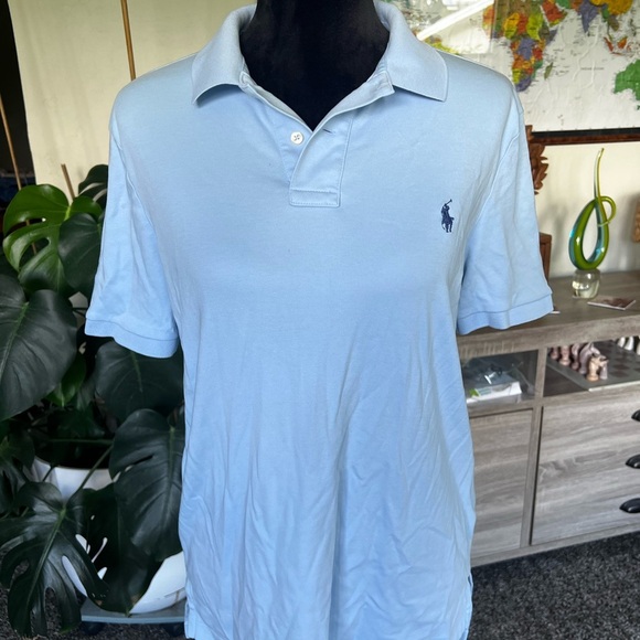 Polo by Ralph Lauren Men's Sky Blue Polo Shirt - Picture 1 of 7